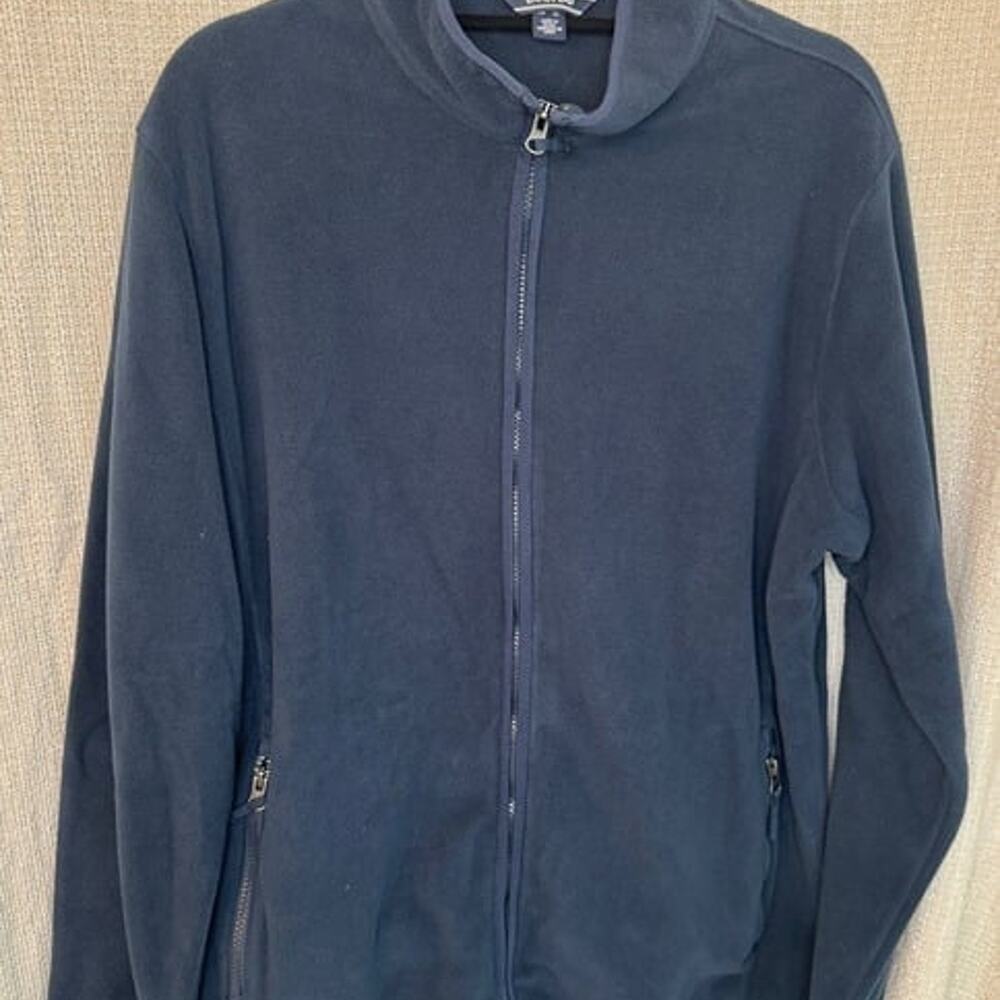 Lands' End. Preloved Fleece Jacket. Navy blue. Men's XL